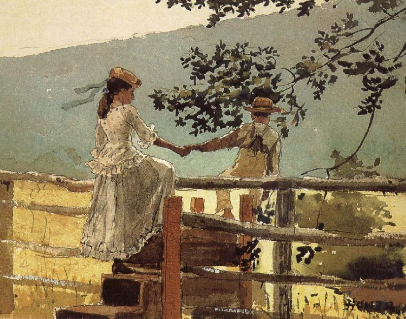 Winslow Homer On the ladder